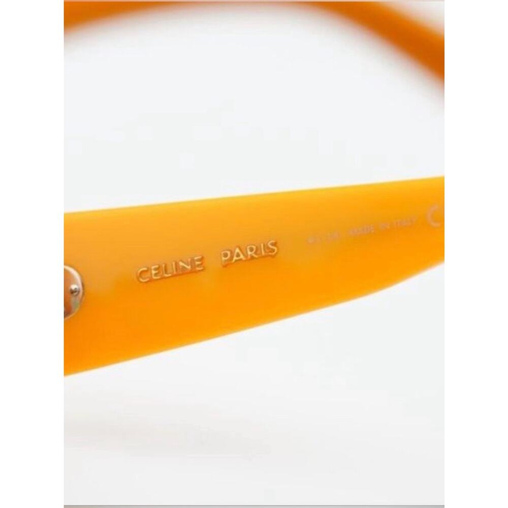 NEW!! Celine CL40294I 42A Orange Rectangular Sunglasses Dark Lenses Authentic - Picture 7 of 8